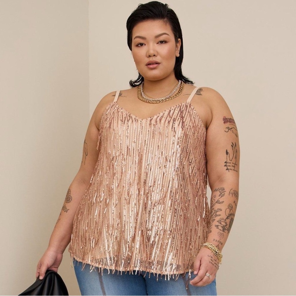 Chic Sequin Fringe Top